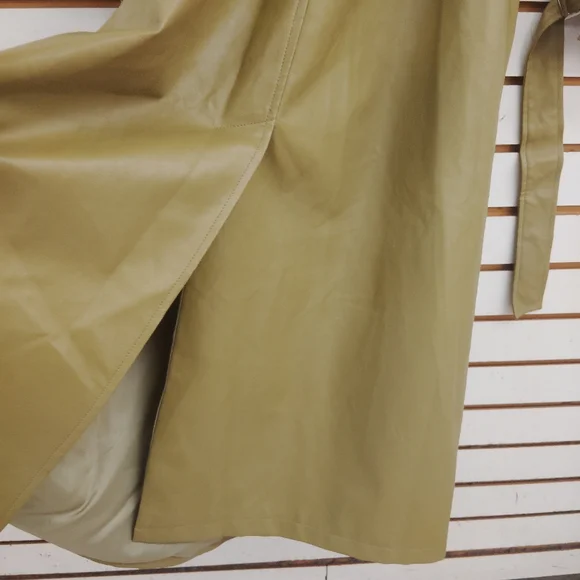 Pretty Little Thing Olive Green Women's Trench Coat Size 18 - Picture 7 of 7